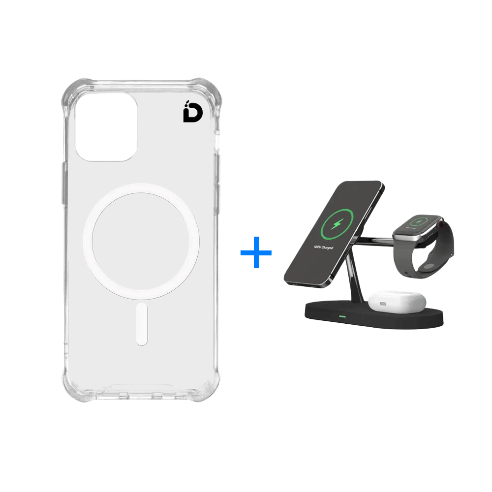 5-in-1 Fast Magnetic Wireless Charger + Cover Tank MagSafe